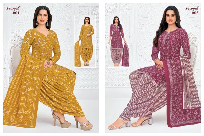 Priyanshi Vol 40 By Pranjul Printed Cotton Dress Material 